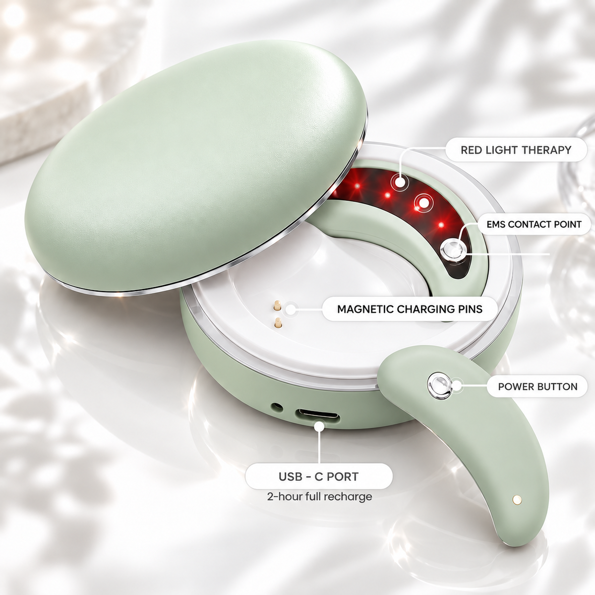 Pro LED Under-Eye Patches - Red Light Therapy & EMS Pulses